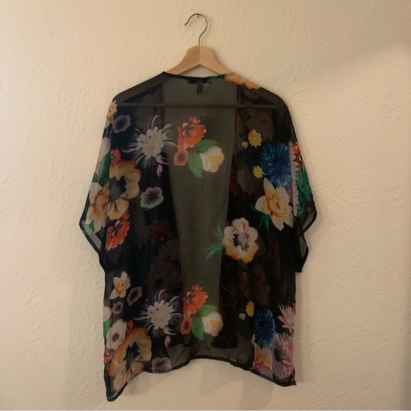 WD.NY Black Floral Sheer Cardigan - Picture 4 of 4